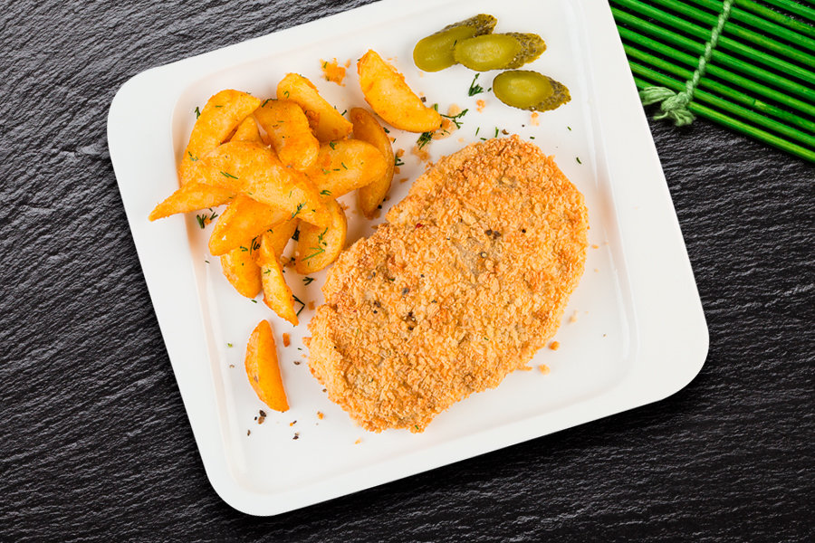 Куриный шницель с гарниром Куриный шницель с гарниром